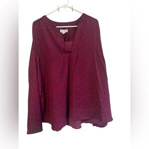 Ava &‎ Viv Purple and Red Blouse